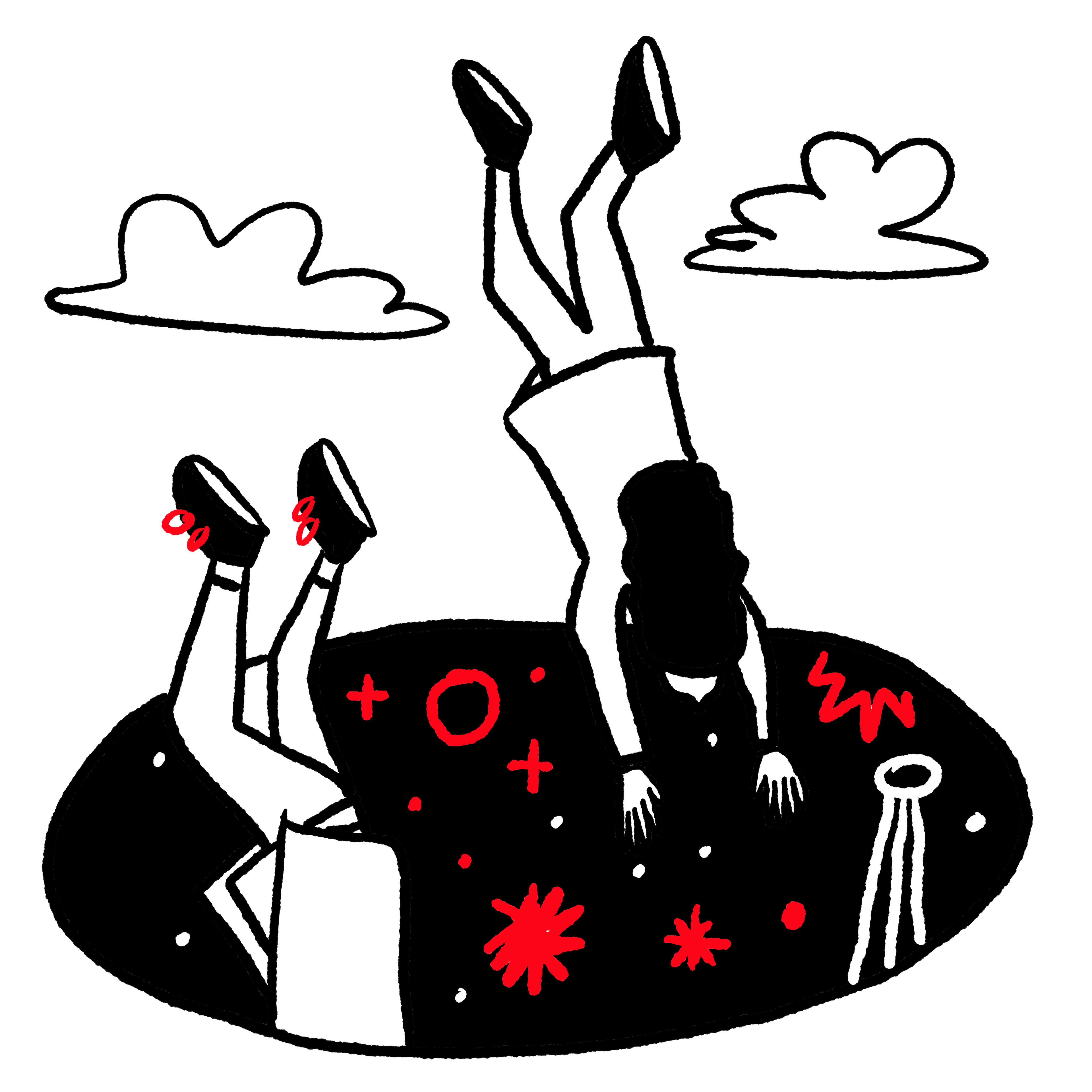 Illustration of diving deep into skills and practice.