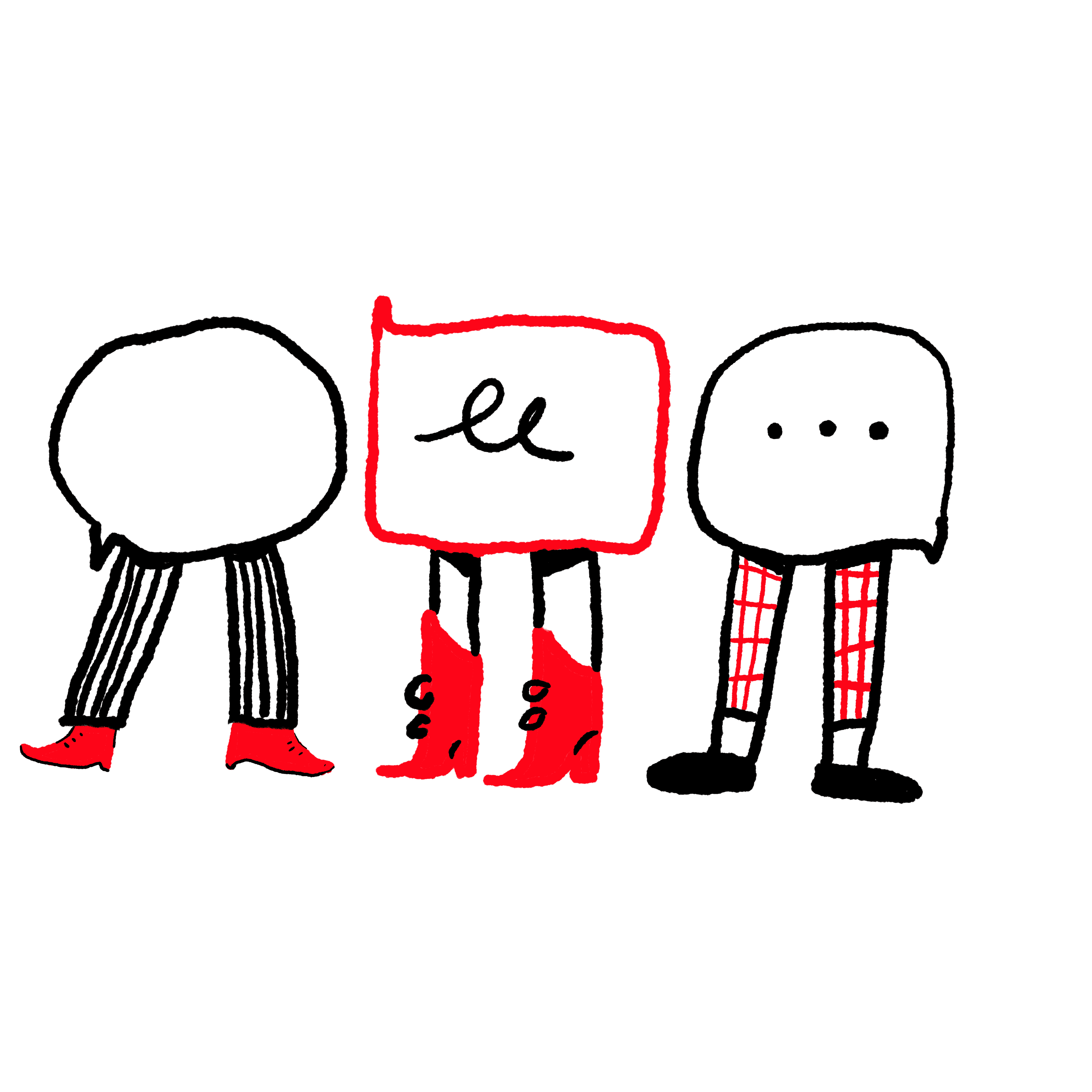 Illustration of chat, share, and speak — learning together.